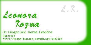 leonora kozma business card