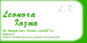 leonora kozma business card
